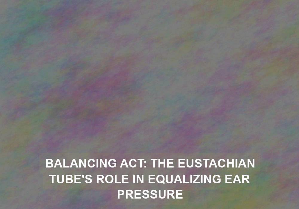 Balancing Act: The Eustachian Tube’s Role in Equalizing Ear Pressure