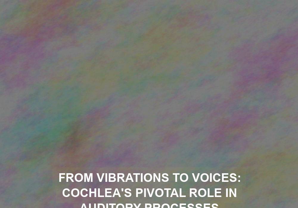 From Vibrations to Voices: Cochlea’s Pivotal Role in Auditory Processes