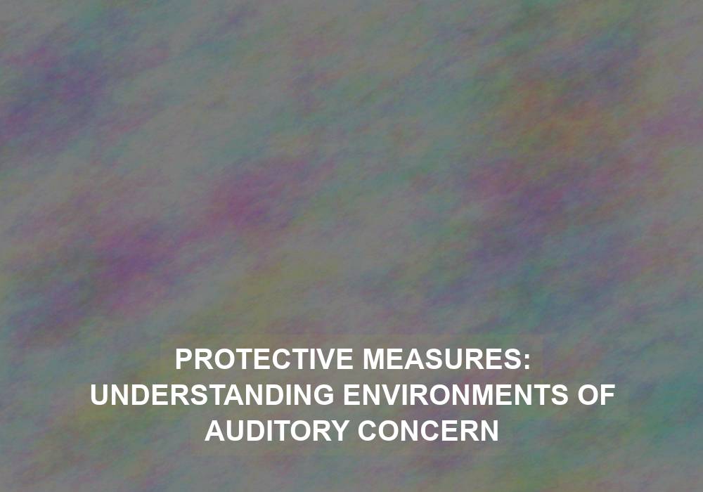 Protective Measures: Understanding Environments of Auditory Concern