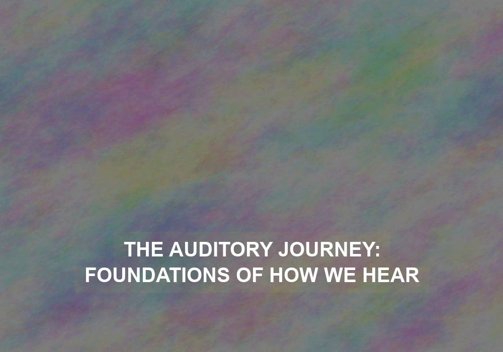 The Auditory Journey: Foundations of How We Hear
