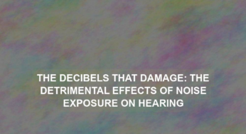 The Decibels That Damage: The Detrimental Effects of Noise Exposure on Hearing